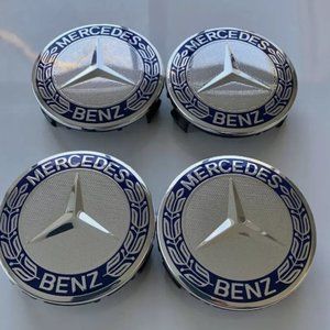 NEW 4 Classic Mercedes-Benz 75MM Wheel Hub Caps